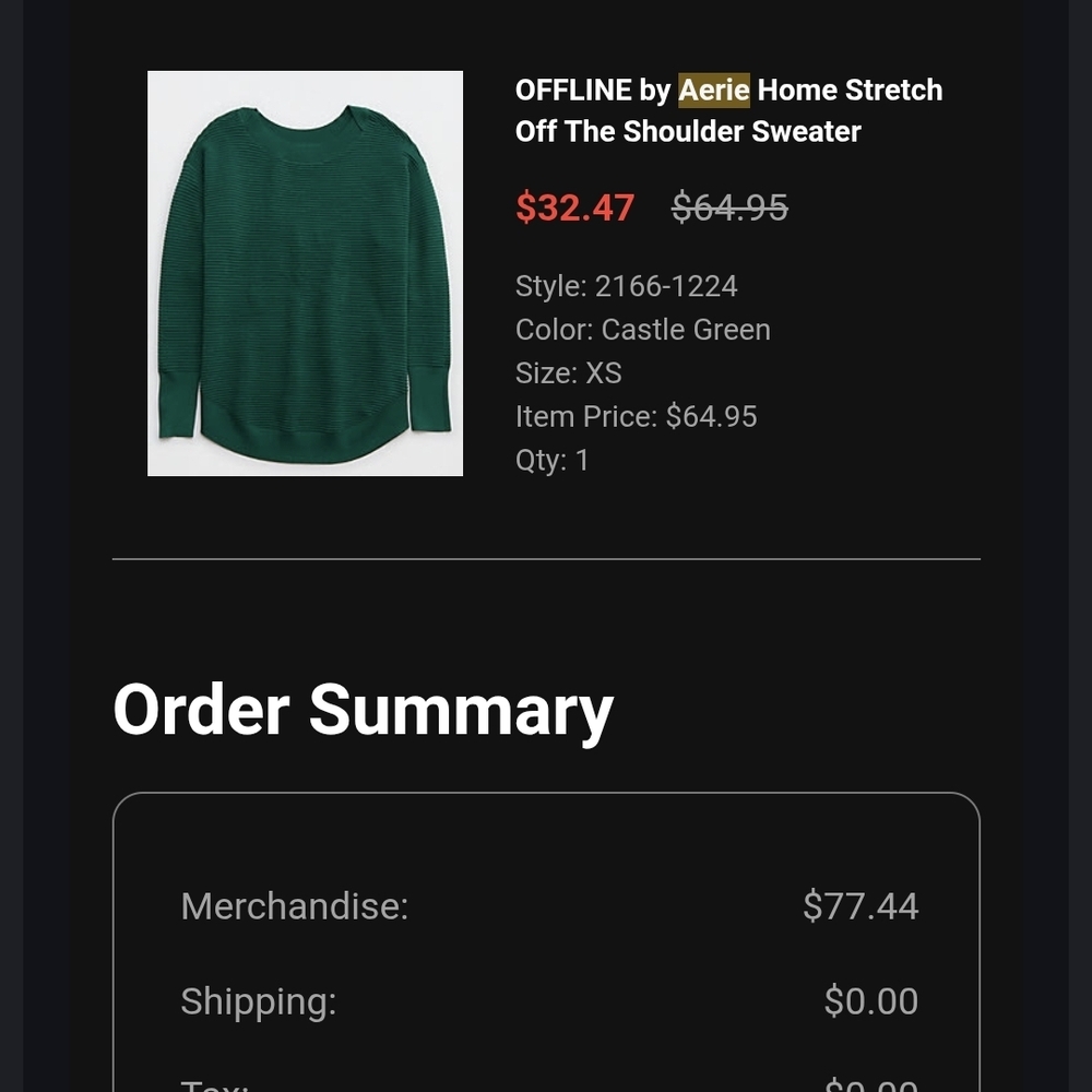 ​OFFLINE by Aerie Home Stretch Off The Shoulder Sweater - Picture 2 of 12